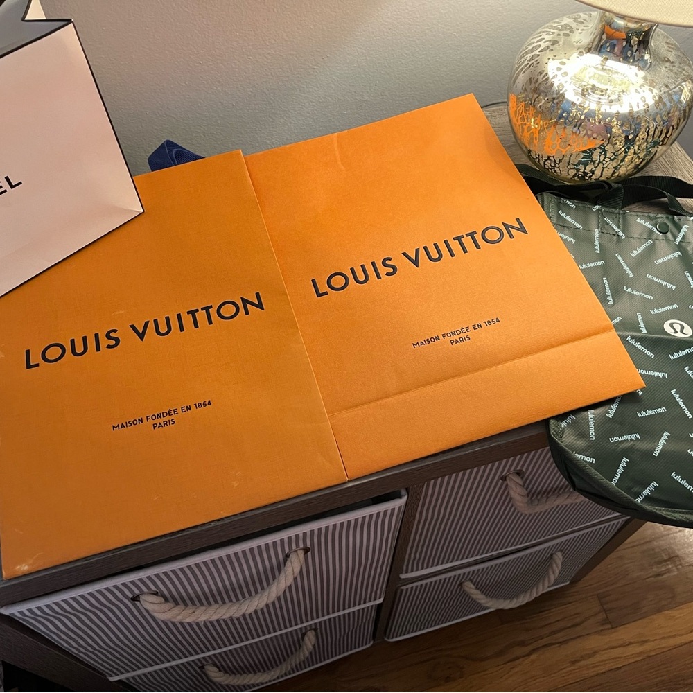 Louis Vuitton Bold Orange Shopping Bags